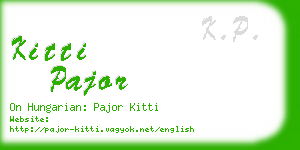 kitti pajor business card